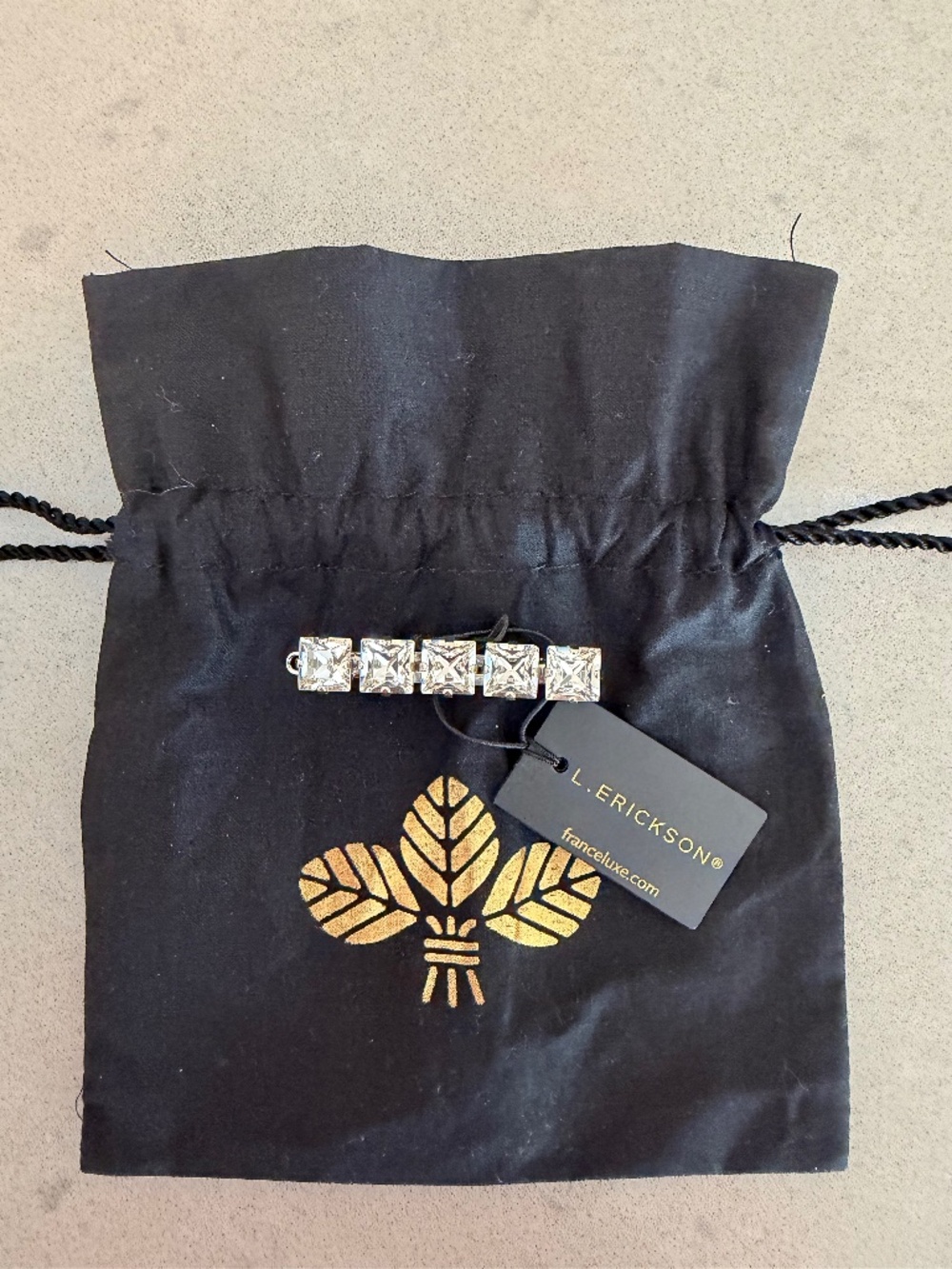 L. Erickson / France Luxe Crystal Hair Barrette